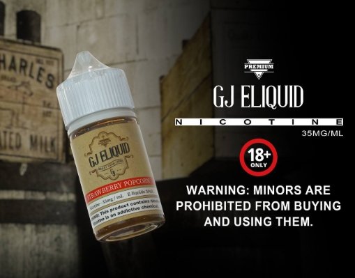 草莓爆米花 GJ ELIQUID 系列煙油 30ml (30-50mg)
